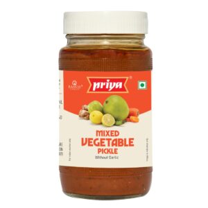 Mixed Vegetable Pickle Without Garlic 300g Priya