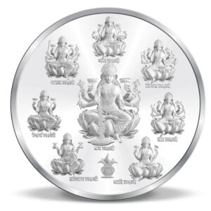999 Silver Coin Eight Forms of Lakshmi10gms