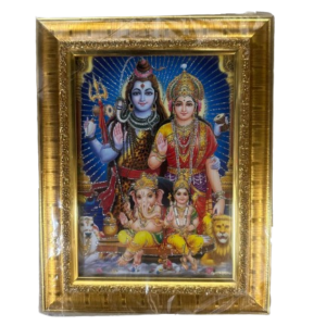 Photo Frame Bhagwan Shiv with Mata Parvati (A2)