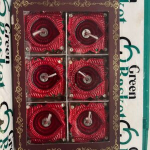 Red diya with gel 6Pcs (MA5)