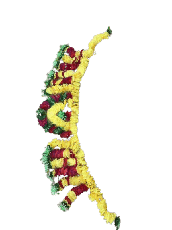 Artificial Flower Mala 1.5Meter  Yellow/Red/Green (MA2)